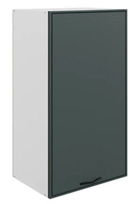 Кухонный шкаф Монако L450 Н900 (1 дв. гл.), белый/грин матовый в Кушве