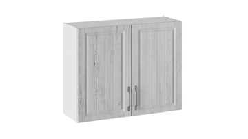 Навесной кухонный шкаф Прованс (Белый глянец/Санторини светлый) В_72-90_2ДР в Асбесте