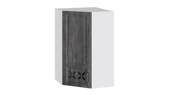Навесной шкаф Прованс (Белый глянец/Санторини темный) угловой ВУ45_96-(40)_1ДРД(L) в Кушве - изображение
