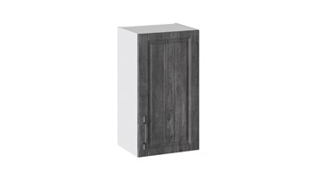 Навесной кухонный шкаф Прованс (Белый глянец/Санторини темный) В_72-40_1ДР в Асбесте