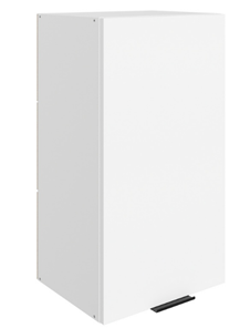Шкаф кухонный Стоун L400 Н720 (1 дв. гл.) (белый/джелато софттач) в Кушве