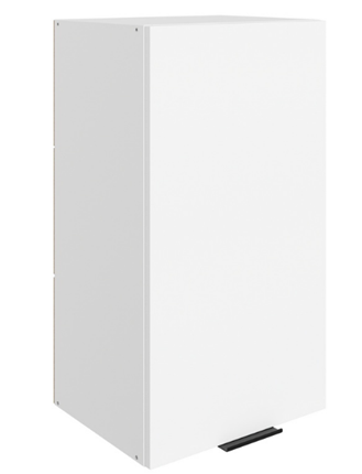 Шкаф кухонный Стоун L400 Н720 (1 дв. гл.) (белый/джелато софттач) в Екатеринбурге - изображение