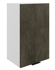 Кухонный навесной шкаф Стоун L450 Н720 (1 дв. гл.) (белый/камень темно-серый) в Екатеринбурге