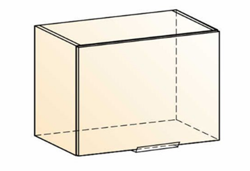 Навесной кухонный шкаф Стоун L500 Н360 (1 дв. гл.) (белый/джелато софттач) в Екатеринбурге - предосмотр 1