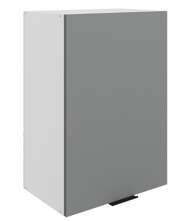 Шкаф на кухню Стоун L500 Н720 (1 дв. гл.) (белый/оникс софттач) в Екатеринбурге - изображение