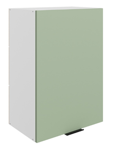 Навесной кухонный шкаф Стоун L500 Н720 (1 дв. гл.) (белый/полынь софттач) в Екатеринбурге - предосмотр