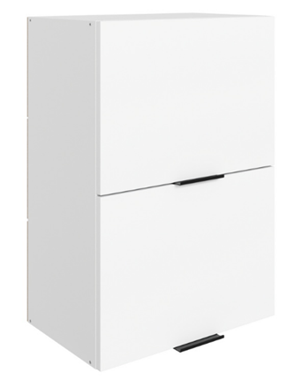 Шкаф кухонный Стоун L500 Н720 (2 дв. гл.гориз.) (белый/джелато софттач) в Екатеринбурге - изображение