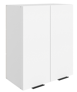 Шкаф настенный Стоун L600 Н720 (2 дв. гл.) (белый/джелато софттач) в Кушве