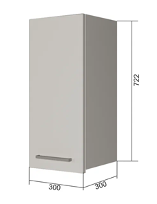 Кухонный шкаф В7 30, Бетон пайн/Антрацит в Ирбите