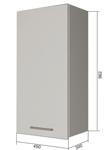 Кухонный шкаф В9 45, МДФ Софт бирюза/Антрацит в Первоуральске