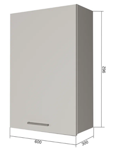 Навесной кухонный шкаф В9 60, Бетон пайн/Антрацит в Ревде