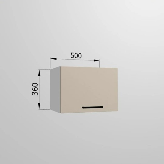 Шкаф на кухню ВГ 50, Сатин/Белый в Кушве - изображение 1
