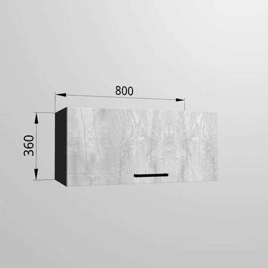 Кухонный шкаф ВГ 80, Бетон пайн/Антрацит в Первоуральске - изображение 1