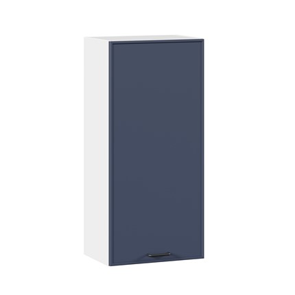 Шкаф на кухню высокий 450 Индиго ЛД 298.430.000.111, Белый/Тёмно-синий в Ревде - изображение