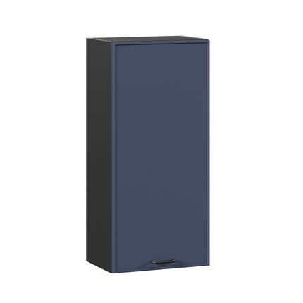 Навесной шкаф высокий 450 Индиго ЛД 298.430.000.153, Чёрный/Тёмно-синий в Первоуральске - изображение