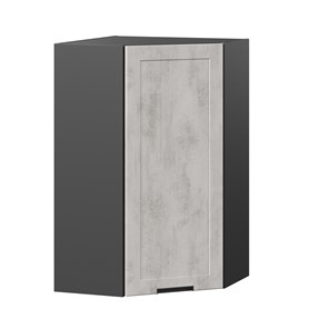 Шкаф угловой на кухню 600 высокий Джамис ЛД 296.620.000.075, Чёрный/Белый камень в Первоуральске