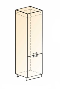 Шкаф-пенал под холодильник Бостон L600 (2 дв. гл.) в Кушве