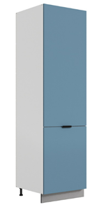 Шкаф-пенал Стоун 2 L600 (2 дв.гл.) (белый/изумруд софттач) в Новоуральске