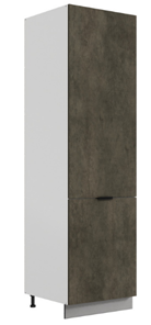 Шкаф-пенал Стоун 2 L600 (2 дв.гл.) (белый/камень темно-серый) в Новоуральске