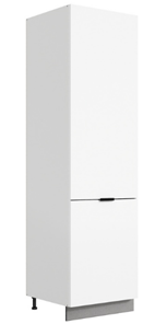 Шкаф-пенал Стоун L600 под холодильник (2 дв.гл.) (белый/джелато софттач) в Кушве