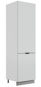 Шкаф-пенал Стоун L600 под холодильник (2 дв.гл.) (белый/лайт грей софттач) в Новоуральске