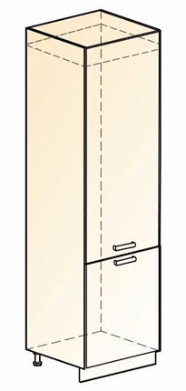 Шкаф-пенал Яна L600 под холодильник (2 дв.гл.) в Первоуральске - изображение