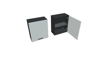 Сушильный шкаф для посуды ВС7 60, Белое гладкое Ламарти/Антрацит в Кушве