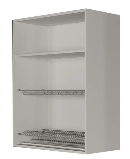 Шкаф с сушкой для посуды ВС9 80, Сатин/Белый в Первоуральске - изображение 1