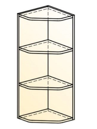 Шкаф навесной концевой L300 H804 "Кухня" в Первоуральске - изображение