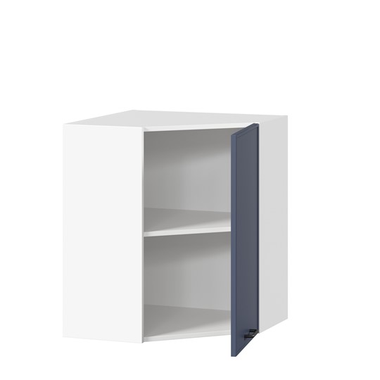 Шкаф кухонный угловой Индиго ЛД 298.610.000.116, Белый/Тёмно-синий в Ревде - изображение 1