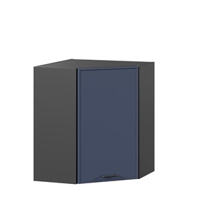 Настенный угловой шкаф Индиго ЛД 298.610.000.158, Чёрный/Тёмно-синий в Ирбите