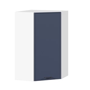 Шкаф кухонный угловой высокий Индиго ЛД 298.620.000.117, Белый/Тёмно-синий в Каменске-Уральском