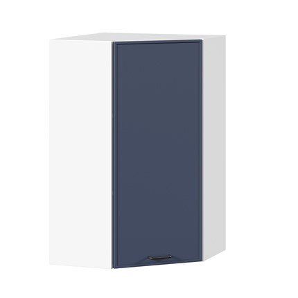Шкаф кухонный угловой высокий Индиго ЛД 298.620.000.117, Белый/Тёмно-синий в Екатеринбурге - изображение