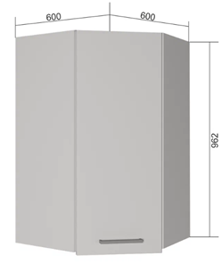 Кухонный угловой шкаф ВУ9, Бетон пайн/Антрацит в Ирбите