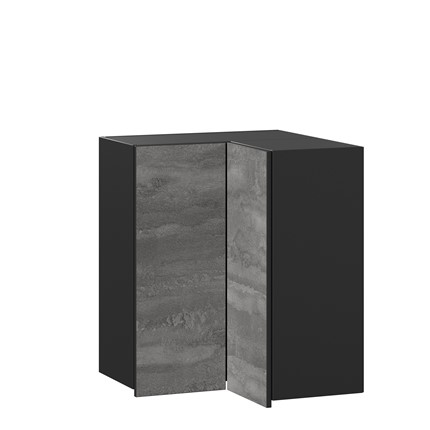 Угловой шкаф Паола ЛД 590.500.000.084  (Черный/Камень железный) в Екатеринбурге - изображение
