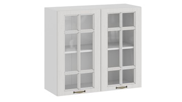 Навесной кухонный шкаф Лина 1В8С (Белый/Белый) в Кушве