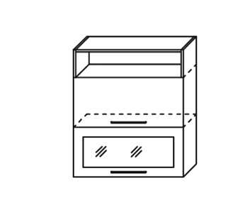 Шкаф кухонный Марибель Мыло, настенный с 2 откидными дверями и нишей 918*800*320, Ш2ОН 800 в Первоуральске