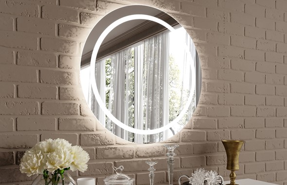 Настенное зеркало С подсветкой D80 см в Богдановиче - изображение