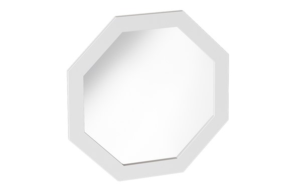 Зеркало навесное Калгари Дуб натуральный светлый/Белый матовый в Ревде - изображение