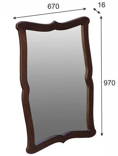 Зеркало настенное Берже 23 (Темно-коричневый) в Екатеринбурге - изображение 2