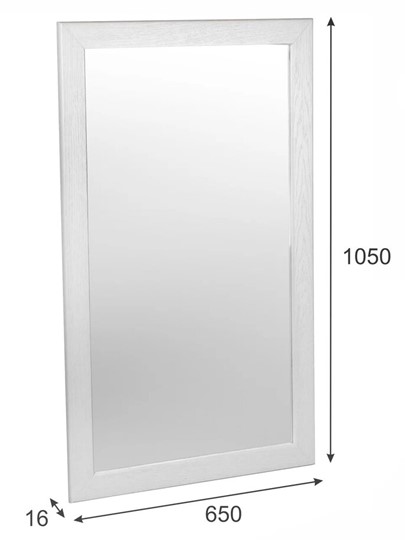Зеркало настенное Берже 24-105 (Белый ясень) в Ревде - изображение 7