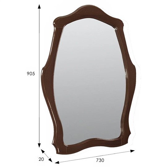 Зеркало настенное Элегия (орех) в Первоуральске - изображение 1