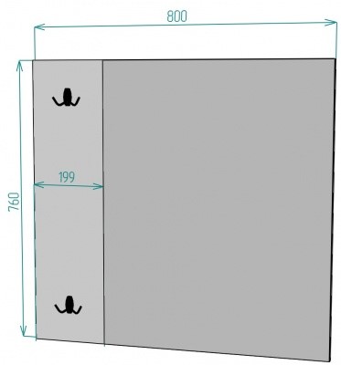 Зеркало навесное Лофт Z10, Белый в Артемовском - изображение 1