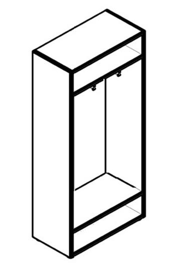 Шкаф для одежды С замком Dioni, DCW 85(Z), венге в Ревде - изображение 1