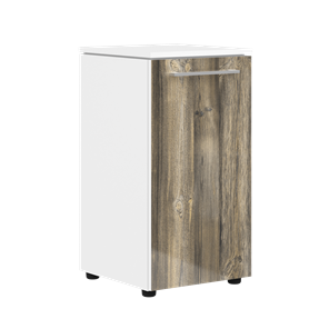 Низкий шкаф колонна MORRIS Дуб Базель/белый MLC 42.1 (429х423х821) в Асбесте