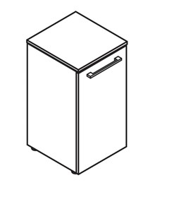 Средний шкаф колонна MORRIS Дуб Базель/Венге Магия MLC 42.1 (429х423х821) в Краснотурьинске - предосмотр 3