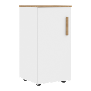 Шкаф колонна низкий с глухой левой дверью FORTA Белый-Дуб Гамильтон FLC 40.1 (L) (399х404х801) в Артемовском
