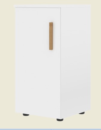 Низкий шкаф колонна с глухой дверью левой FORTA Белый FLC 40.1 (L) (399х404х801) в Первоуральске - изображение