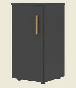 Низкий шкаф колонна с глухой дверью левой FORTA Черный Графит FLC 40.1 (L) (399х404х801) в Артемовском