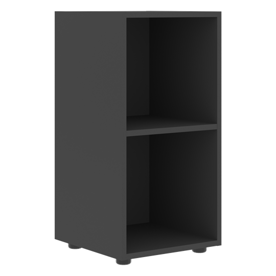 Низкий шкаф колонна с глухой дверью левой FORTA Черный Графит FLC 40.1 (L) (399х404х801) в Первоуральске - изображение 1